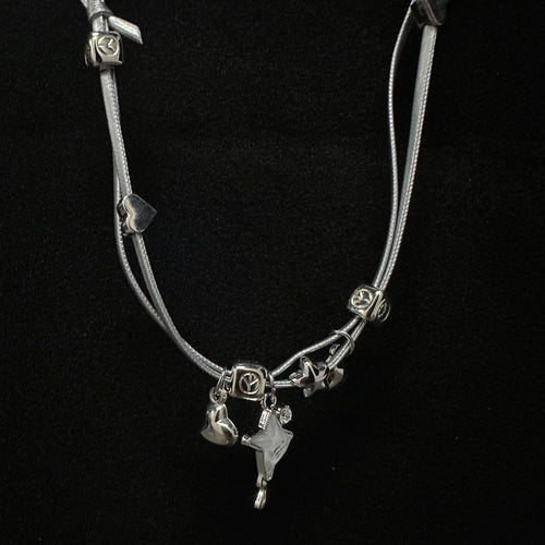 Leather Starburst Necklace
