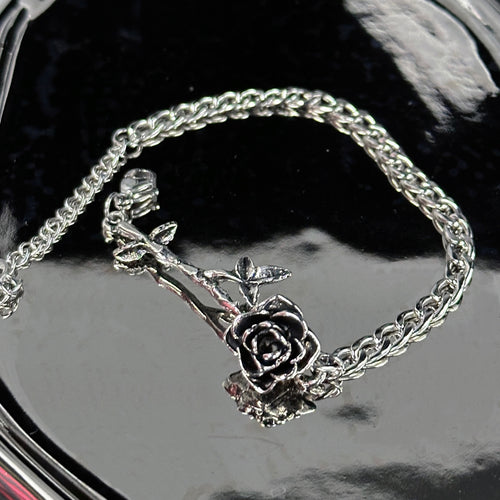 Silver Rose Bracelet