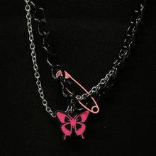 Load image into Gallery viewer, Pink Butterfly Necklace