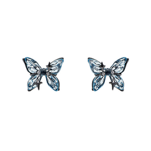 Load image into Gallery viewer, Blue Butterfly Earrings