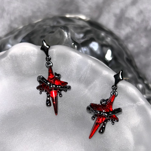 Melting Cross Earrings