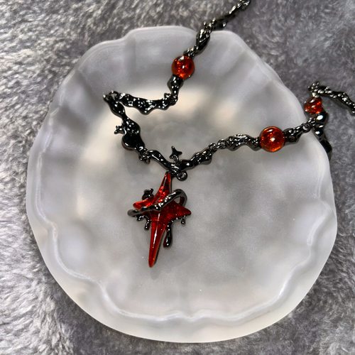 Melting Cross Galaxy Necklace