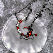 Load image into Gallery viewer, Red Moon Chain Necklace