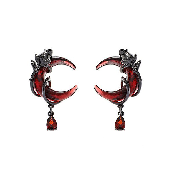 Red Moon Earrings