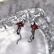 Load image into Gallery viewer, Melting Cross Chain Earrings