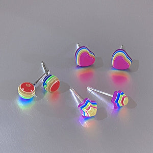 Rainbow Stud Earrings